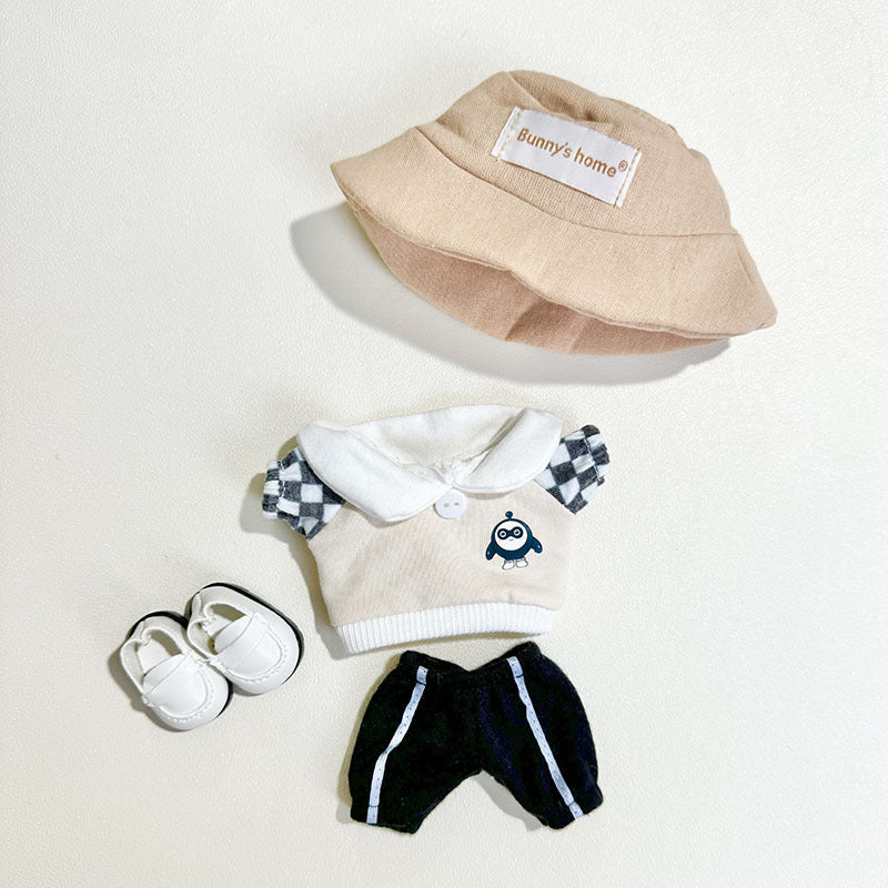[Clothes only] First and second generation keychain Labubu clothes pendant Labubu small black egg set is cute and cute.