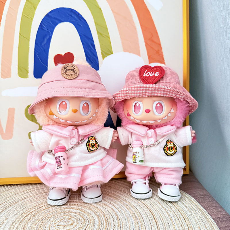 [Clothes only] The first, second and third generation keychain Labubu clothes pendant Labubu baby clothes noble small school uniform set