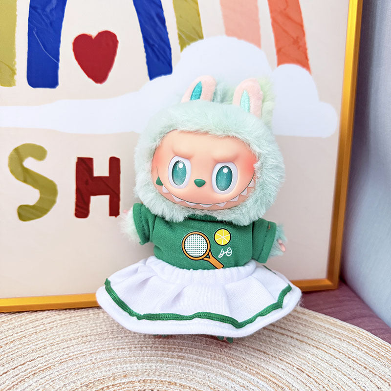 [Clothes only] One, two and three generations Labubu clothes pendant Labubu sitting baby clothes tennis sports suit cute