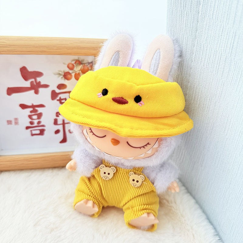Clothes only] First and second generation Labubu clothes pendant Labubu sitting baby clothes sweetheart school flower skirt set cute