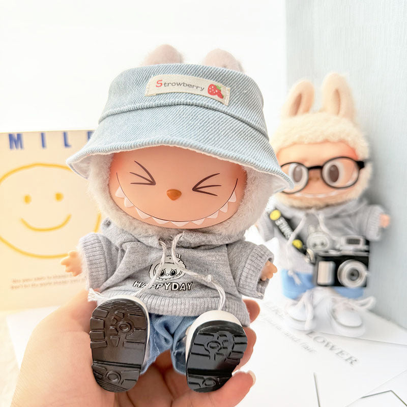 [Clothes only] First and second generation keychain Labubu clothes pendant Labubu baby clothes FEAR hooded sweater set