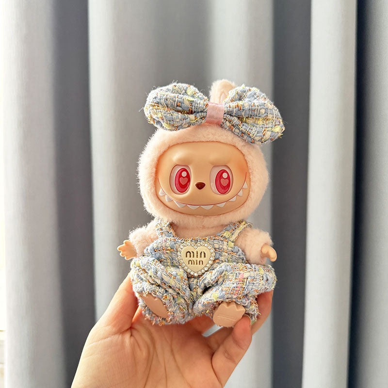 [Clothes only] First and second generation keychain Labubu clothes pendant Labubu pearl style small fragrant skirt women