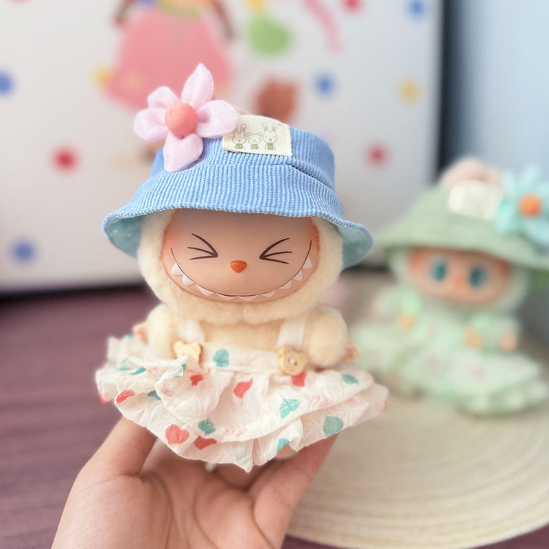[Clothes only] First and second generation Labubu clothes pendant Labubu sitting baby clothes wrinkled love skirt cute woman