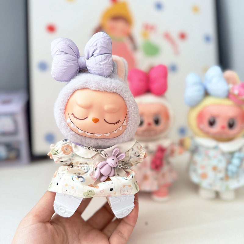 Clothes only] First and second generation Labubu clothes pendant Labubu sitting baby clothes small animal dress suit women