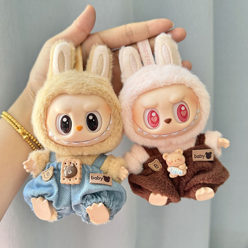 [Clothes only] 1st/2nd and 3rd generation Labubu clothes pendant Labubu sitting party baby clothes bear overalls cute