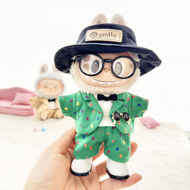 [Clothes only] First and second generation Labubu clothes pendant Labubu baby clothes rainbow girl casual suit overalls