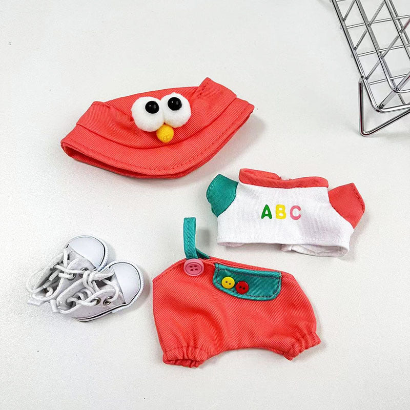 [Clothes only] First and second generation keychain Labubu clothes pendant Labubu single shoulder ABC overalls pants set Moe