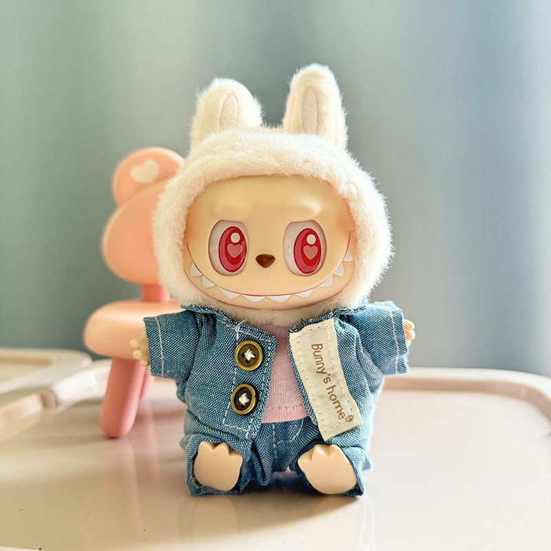 [Clothes only] 1st/2nd and 3rd generation Labubu clothes pendant Labubu sitting party baby clothes bear overalls cute