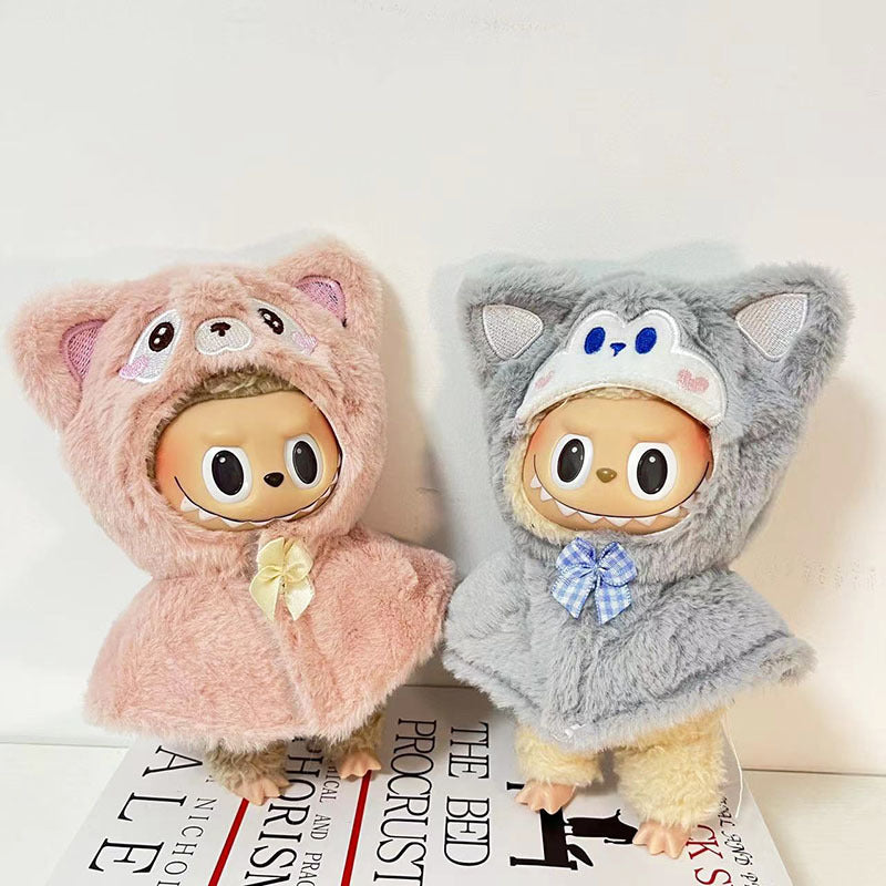 [Clothes only] 17cm Labubu pendant clothes cape cape Labubu keychain doll clothes