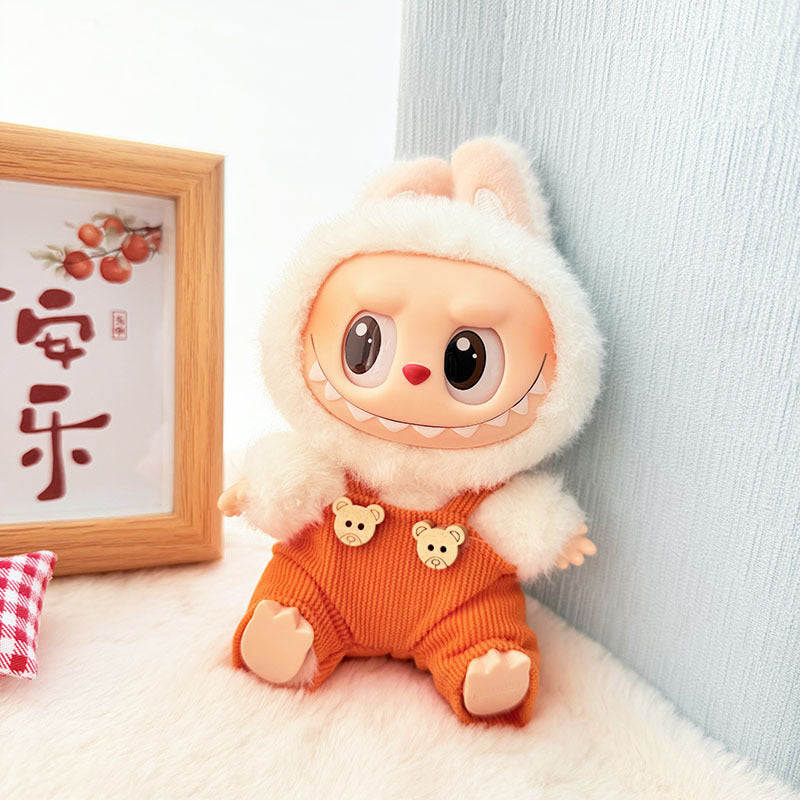 [Clothes only] First and second generation keychain Labubu clothes pendant Labubu cloth overalls Animal hat set