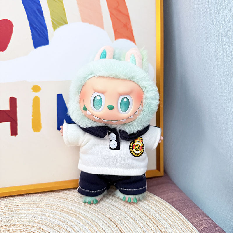 [Clothes only] The first, second and third generation keychain Labubu clothes pendant Labubu baby clothes noble small school uniform set