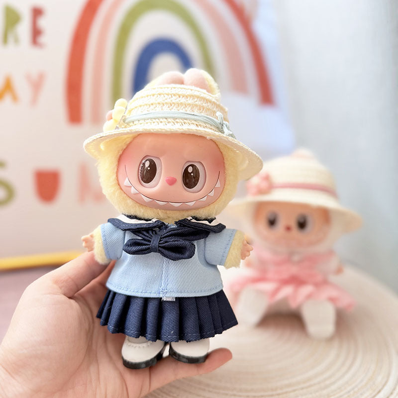 [Clothes only] First and second generation keychain Labubu clothes pendant Labubu baby clothes Frost Star skirt set