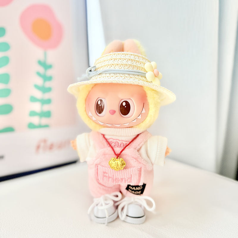 [Clothes only] First and second generation keychain Labubu clothes pendant Labubu baby clothes pastoral flower skirt cute