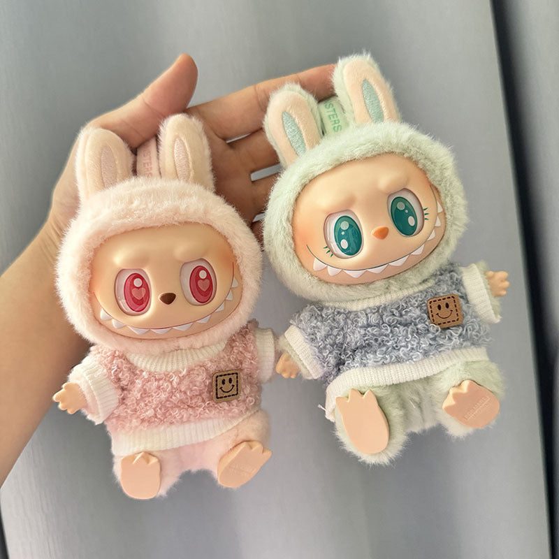 [Clothes only] 1st/2nd generation Labubu clothes pendant Labubu sitting party baby clothes circle smiley face shirt