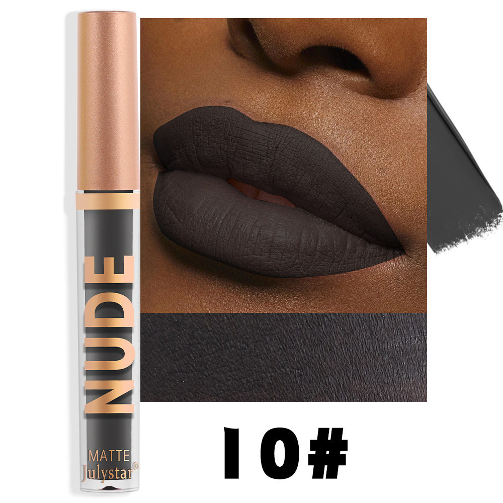 Makeup lasting non-fading non-stick cup lip glaze European and American velvet matte lipstick lip glaze
