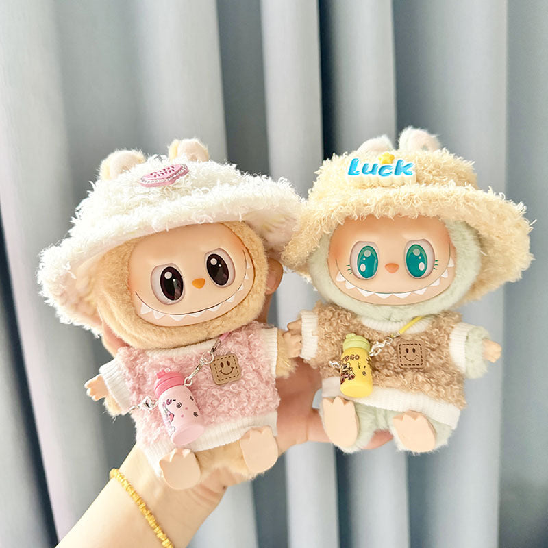 [Clothes only] First and second generation keychain Labubu clothes pendant Labubu cloth replacement loop shirt kettle set