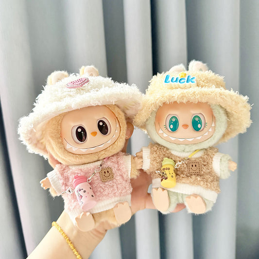 [Clothes only] First and second generation keychain Labubu clothes pendant Labubu cloth replacement loop shirt kettle set