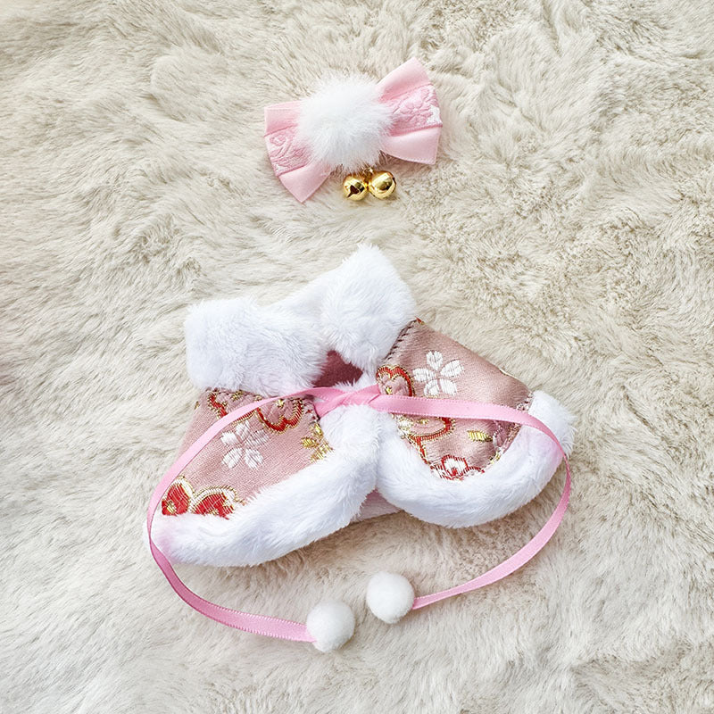 [Clothes only] First and second generation keychain Labubu clothes pendant Labubu sitting party New Year's antique shawl