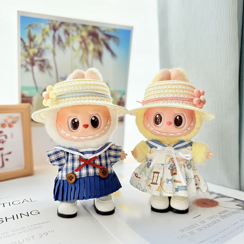 [Clothes only] First and second generation keychain Labubu clothes pendant Labubu baby clothes sweetheart sailor clothes cute