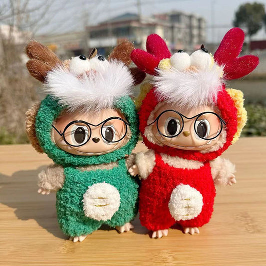 17Cm blind box Rab cloth for pure handmade series Year of the Dragon suit onesie suit labubu pendant clothes