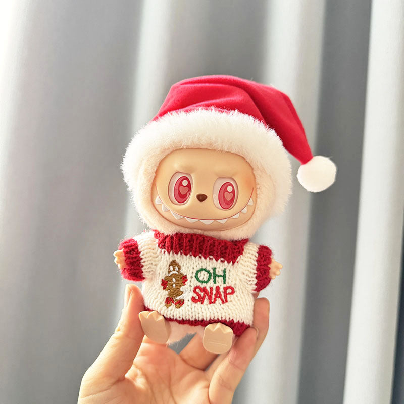 [Clothes only] The first, second and third generation keychain Labubu clothes pendant Labubu sitting party New Year sweater set