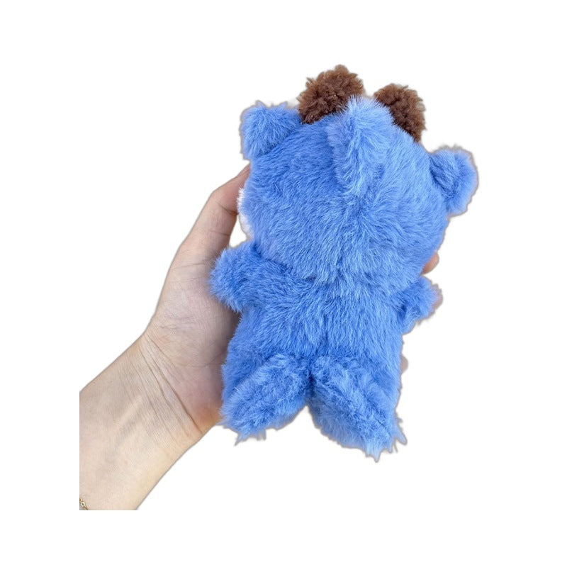 [Clothes only] 17cm pendant rabub clothes foot-wrapped one-piece blue shark fish labubu doll clothes are cute and cute.