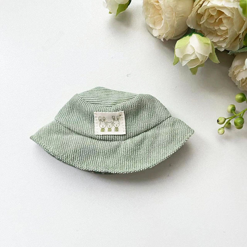 [Clothes only] 17cm blind box Labubu pendant baby clothes small animal hat Labubu trendy bucket hat accessories