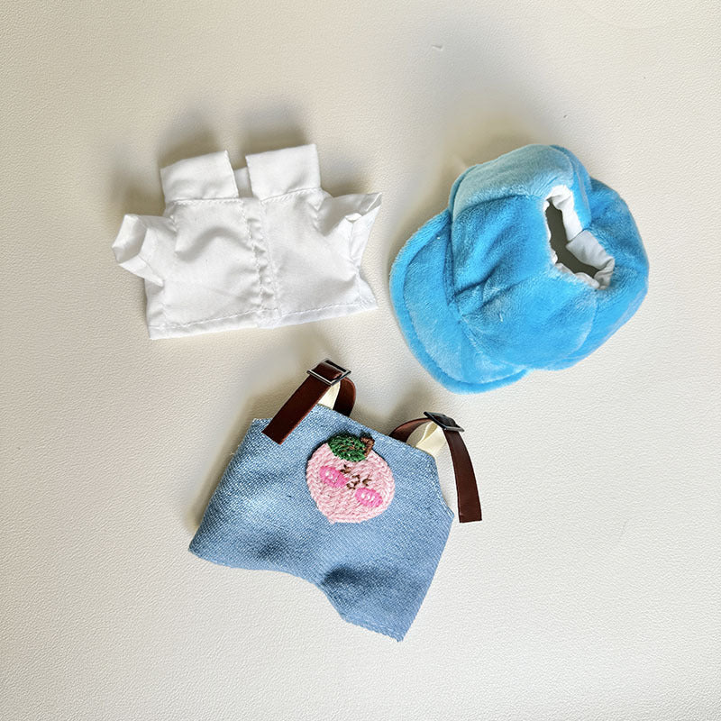 [Clothes only] First and second generation keychain Labubu clothes pendant Labubu sitting party avocado overalls