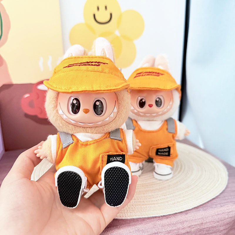 [Clothes only] One, two and three generations of Labubu clothes pendant Labubu sitting baby clothes takeaway brother three-piece set cute