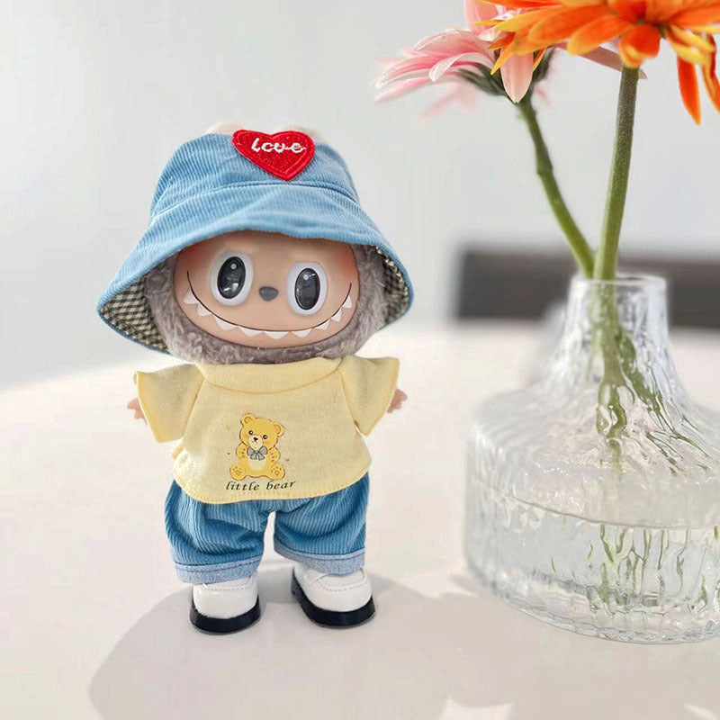 [Clothes only] 1st/2nd generation keychain Labubu baby clothes blind box Labubu clothes pink pig jumpsuit set