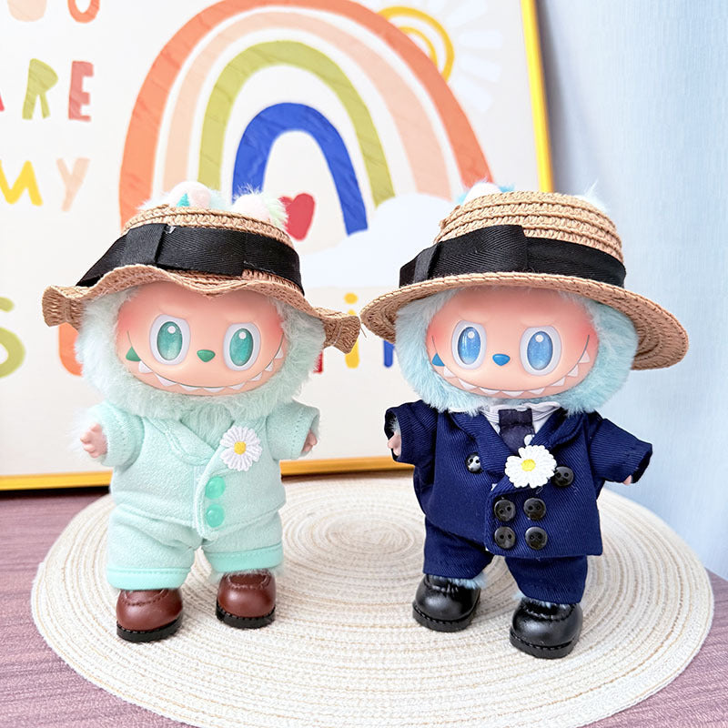 [Clothes only] One, two and three generations of Labubu clothes pendant Labubu sits on the baby clothes star with the same suit explosion