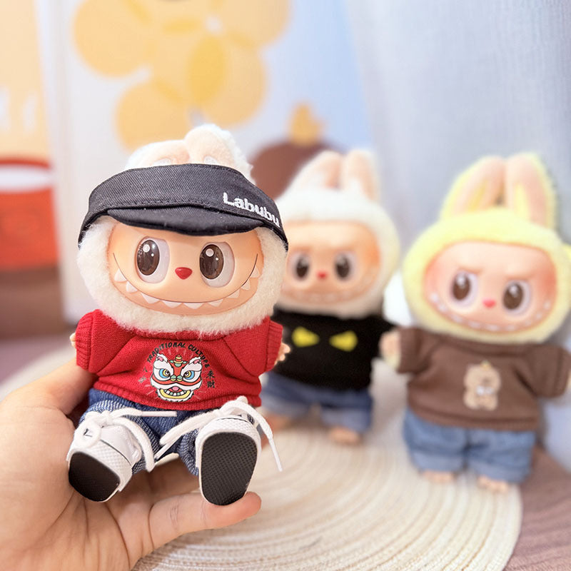 [Clothes only] First and second generation keychain Labubu clothes pendant Labubu baby clothes drinking milk tea bear sweater