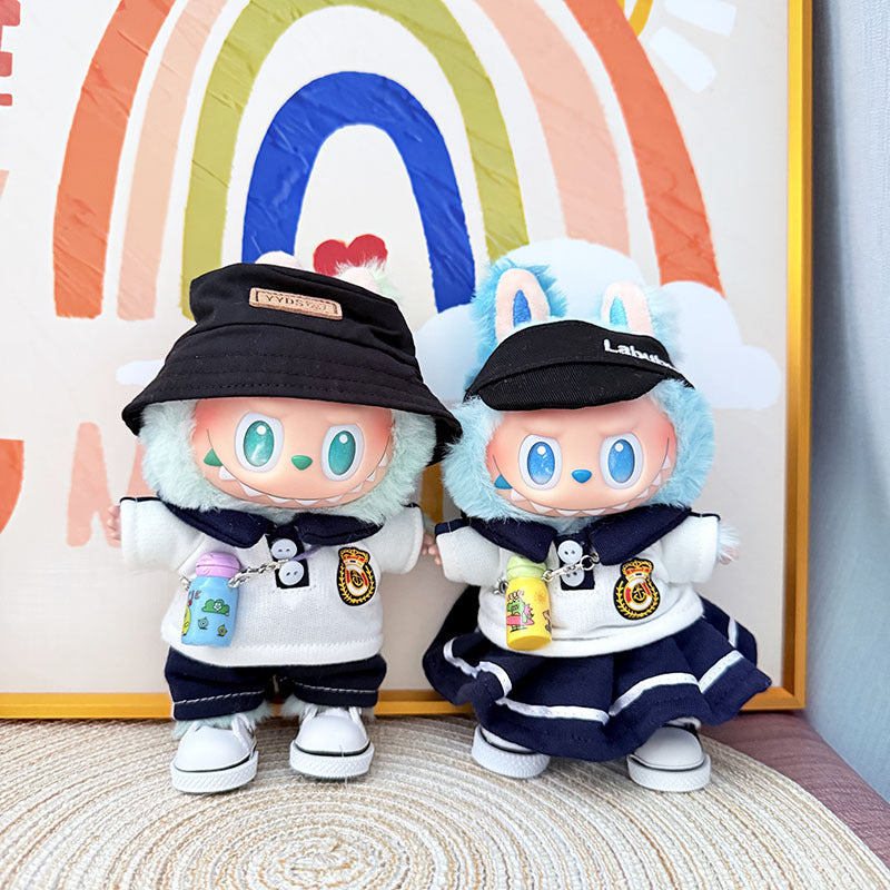 [Clothes only] The first, second and third generation keychain Labubu clothes pendant Labubu baby clothes noble small school uniform set