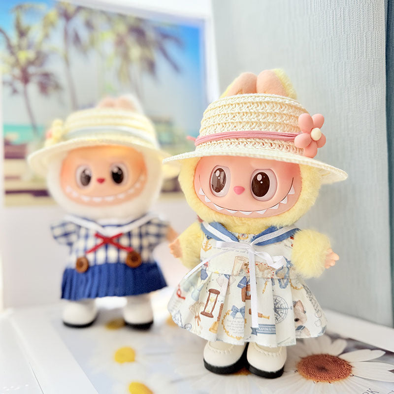 [Clothes only] First and second generation keychain Labubu clothes pendant Labubu baby clothes sweetheart sailor clothes cute