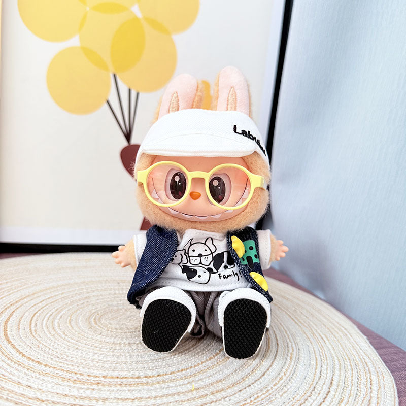 Clothes only] First and second generation Labubu clothes pendant Labubu sitting baby clothes puppy family suit cute and cute