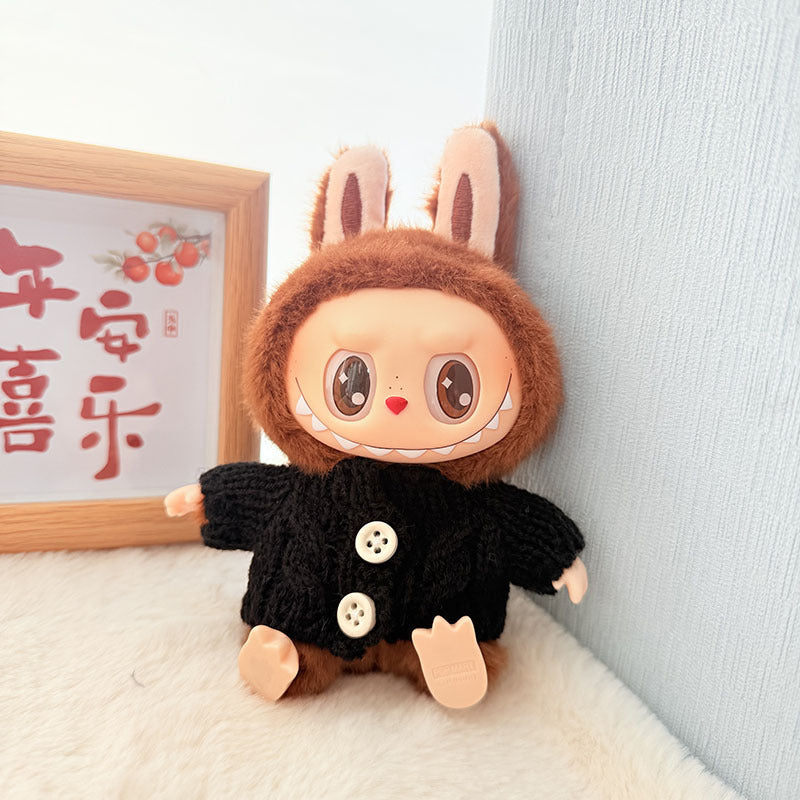 [Clothes only] One, two and three generations of keychains Labubu clothes pendant Labubu baby clothes knitted sweater hat set