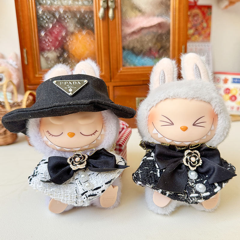 [Clothes only] First and second generation keychain Labubu clothes pendant Labubu crown fragrance set shawl cute