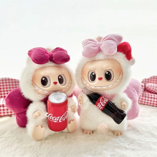 [Clothes only] One, two and three generations of keychains Labubu clothes pendant Labubu Coca-Cola angel bow