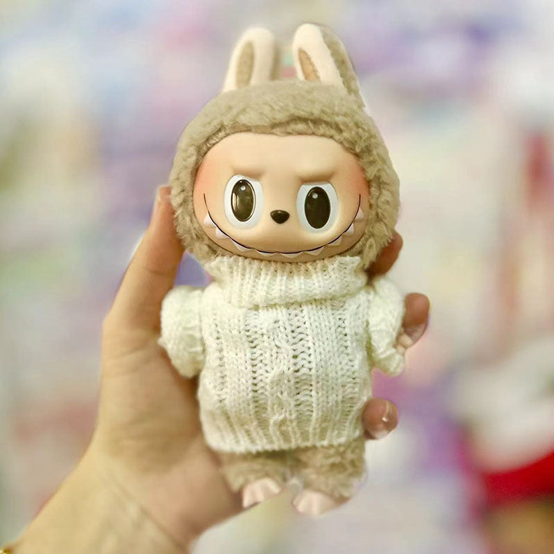 [Clothes only] 15cm pendant Labubu blind box Macaron Labubu Time to chill doll