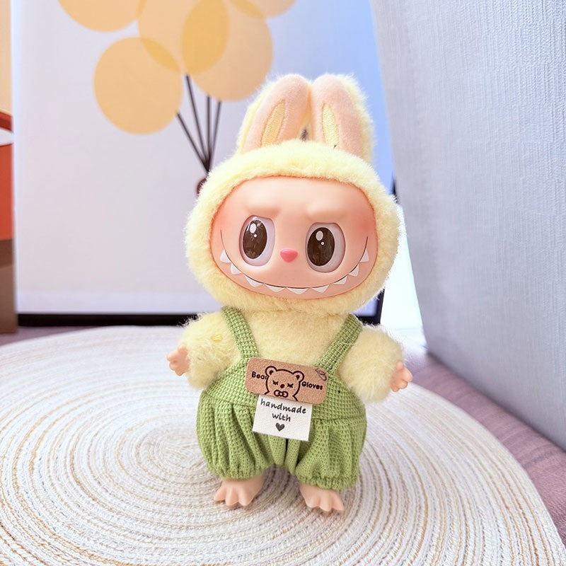 [Clothes only] First/second generation Labubu clothes pendant Labubu sitting party baby clothes bear plaid style clothes
