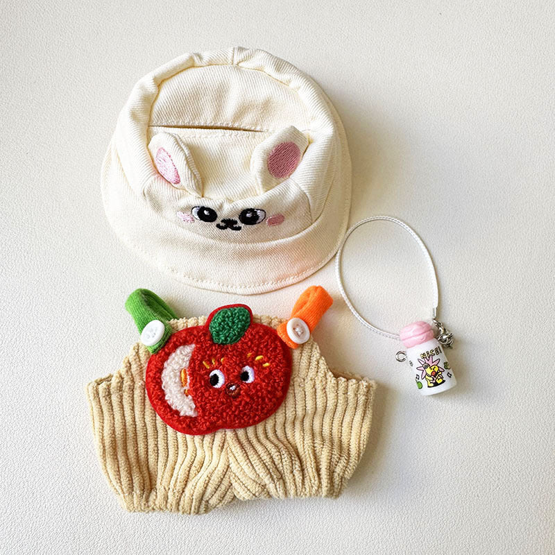 [Clothes only] First and second generation keychain Labubu clothes pendant Labubu pit strip fruit animal overalls cute