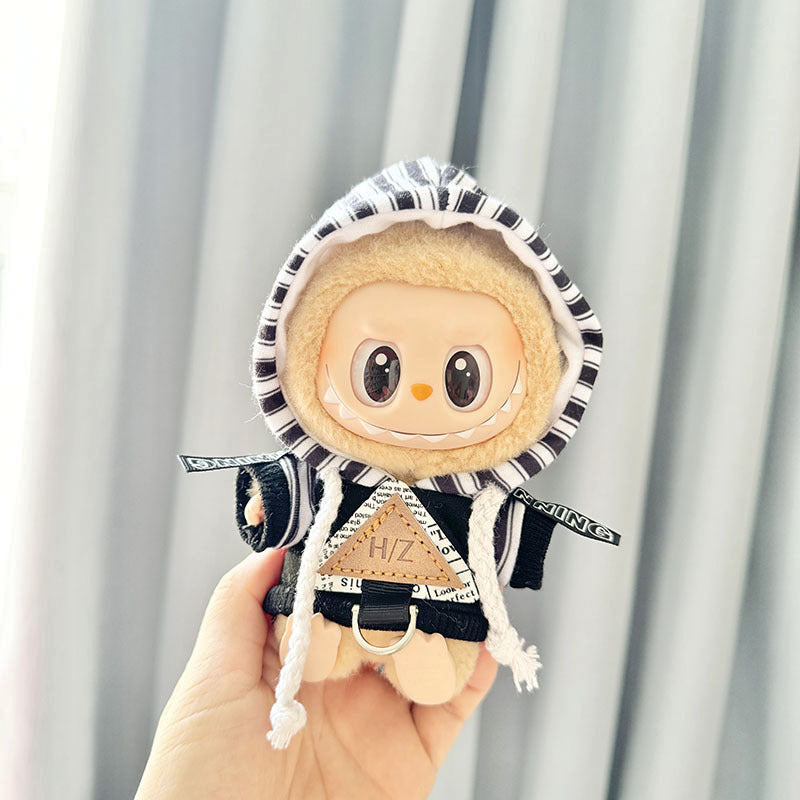 [Clothes only] First and second generation keychain Labubu clothes pendant Labubu baby clothes knife fork fish triangle sweater cute