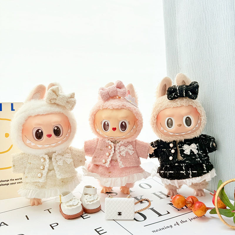 [Clothes only] 17cm Labubuwa clothes LABUBU blind box sitting party one, two, three generations of Xiaoxiangfeng skirts