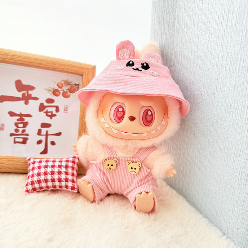 [Clothes only] First and second generation keychain Labubu clothes pendant Labubu cloth overalls Animal hat set