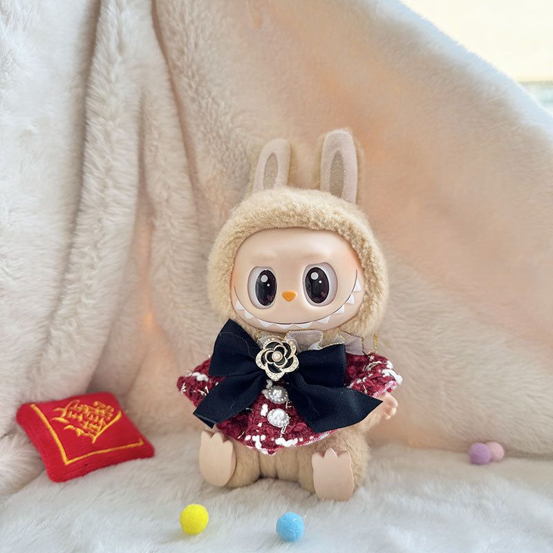 [Clothes only] First and second generation keychain Labubu clothes pendant Labubu sitting party New Year's red fragrance