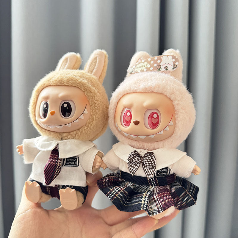 [Clothes only] One, two and three generations of keychains Labubu clothes pendant Labubu sitting party innocent couple suit
