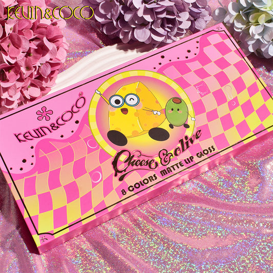 KEVIN & COCO 8-color velvet matte lip gloss lipstick cartoon cute wind girl heart