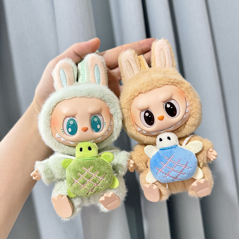 [Clothes only] Second-generation keychain Labubu clothes pendant Labubu sitting party turtle lucky bag backpack cute