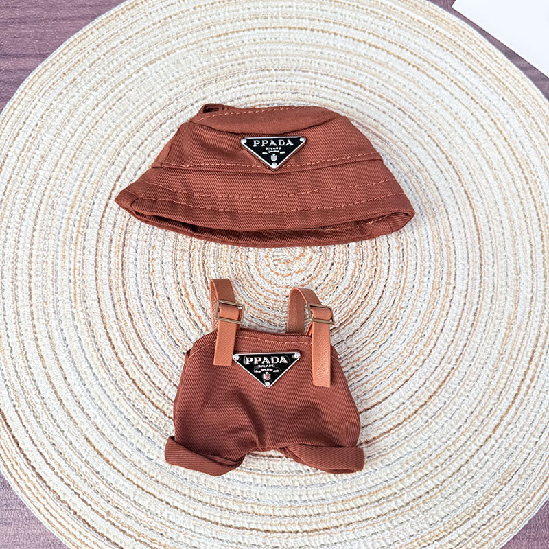 [Clothes only] First and second generation Labubu clothes pendant Labubu sitting baby clothes triangle overalls set tide
