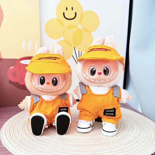 [Clothes only] One, two and three generations of Labubu clothes pendant Labubu sitting baby clothes takeaway brother three-piece set cute